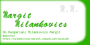 margit milankovics business card